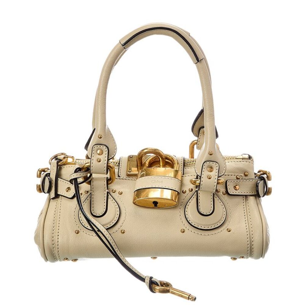 Chloé Paddington Small Leather Satchel, White